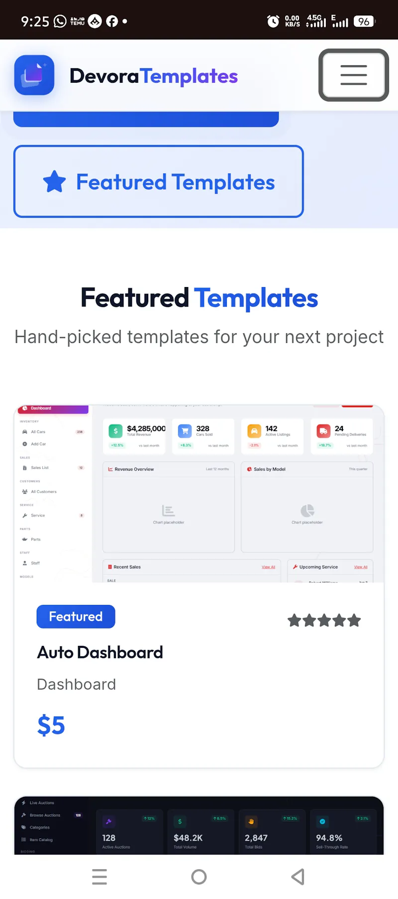 DevoraTemplates screenshot 2