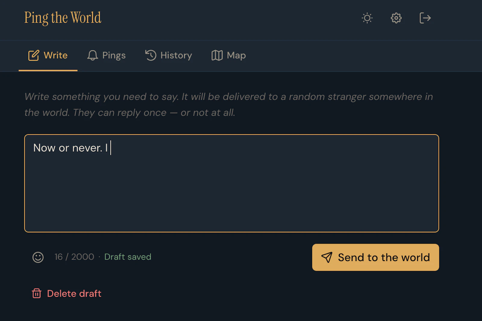 Anti-social network Ping the World .app screenshot 3