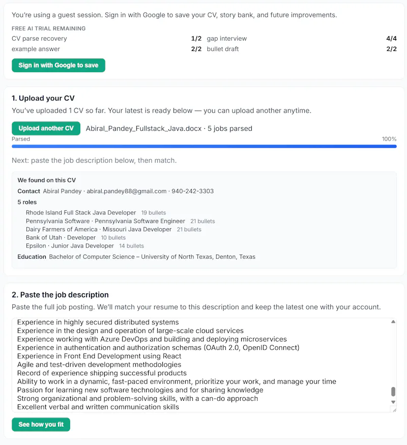 CVBranch screenshot 1