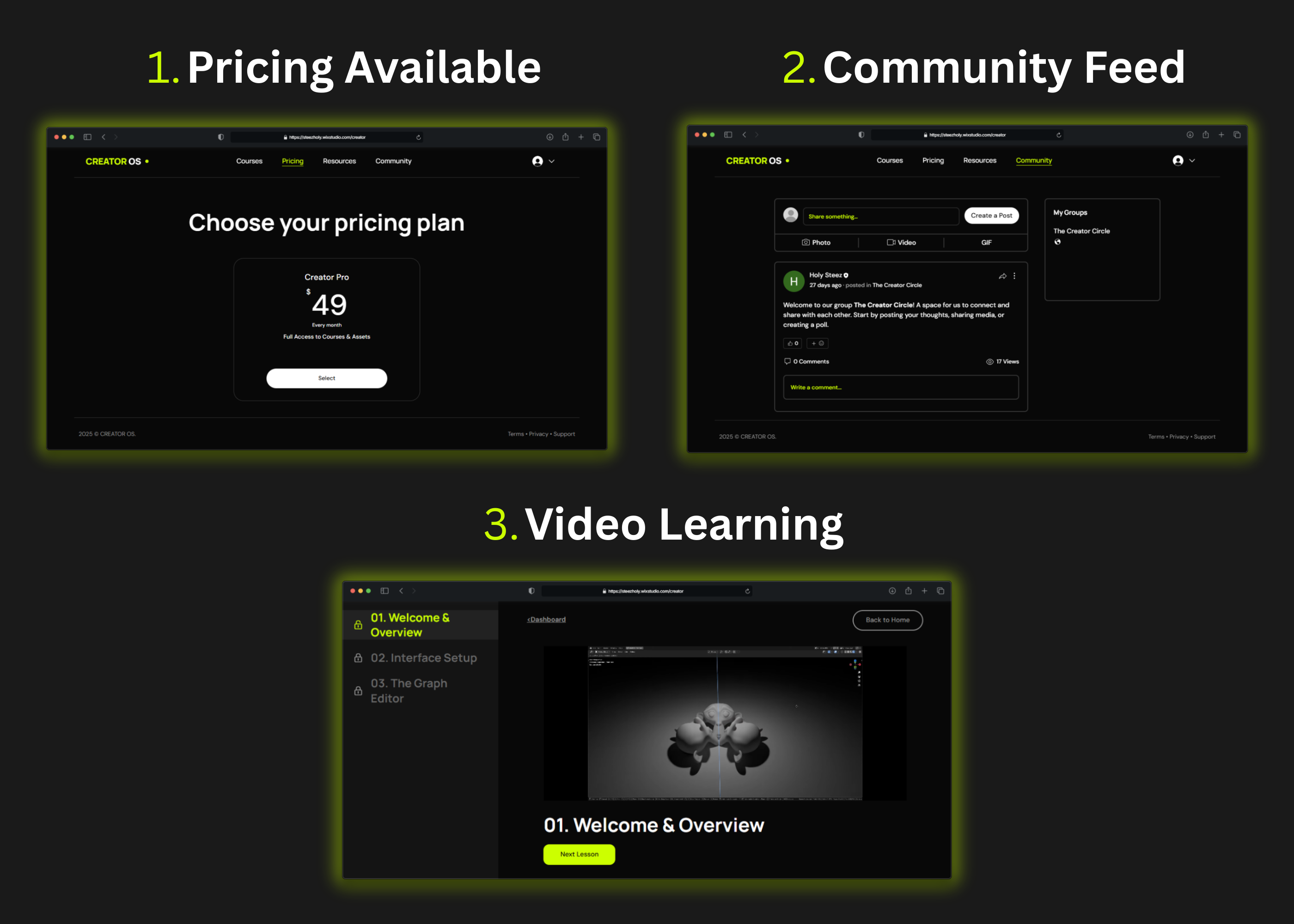 Creator OS gallery image