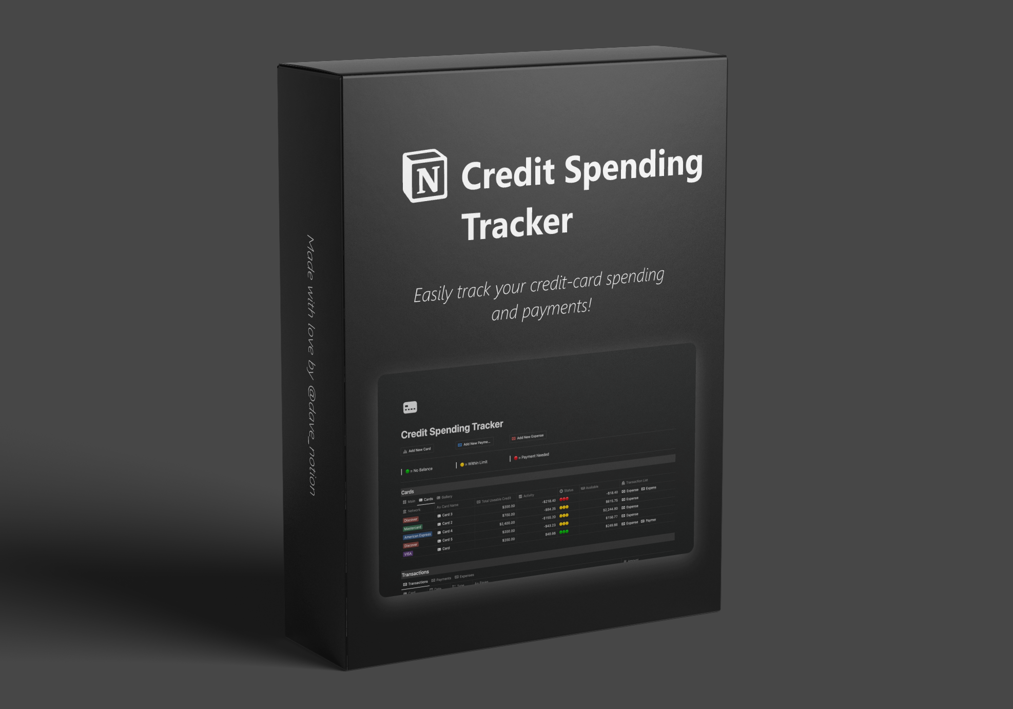 Notion creditcarduitgaven Tracker - Volg al uw creditcarduitgaven en betalingen! media 3