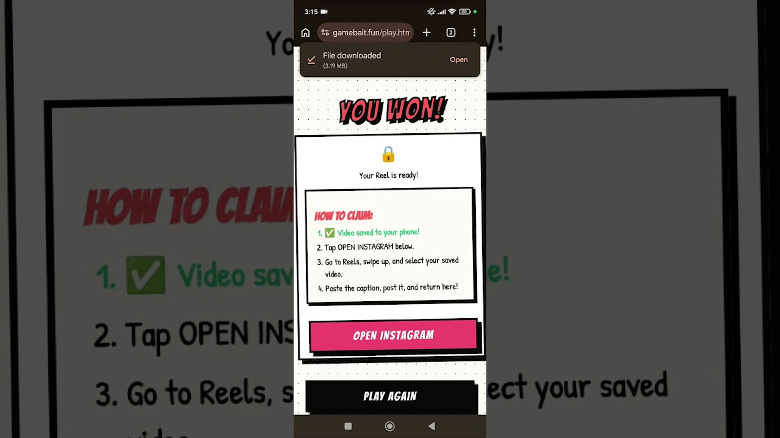 GameBait.fun screenshot 1 (video preview)