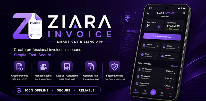 Ziara Invoice: GST Billing App screenshot 3
