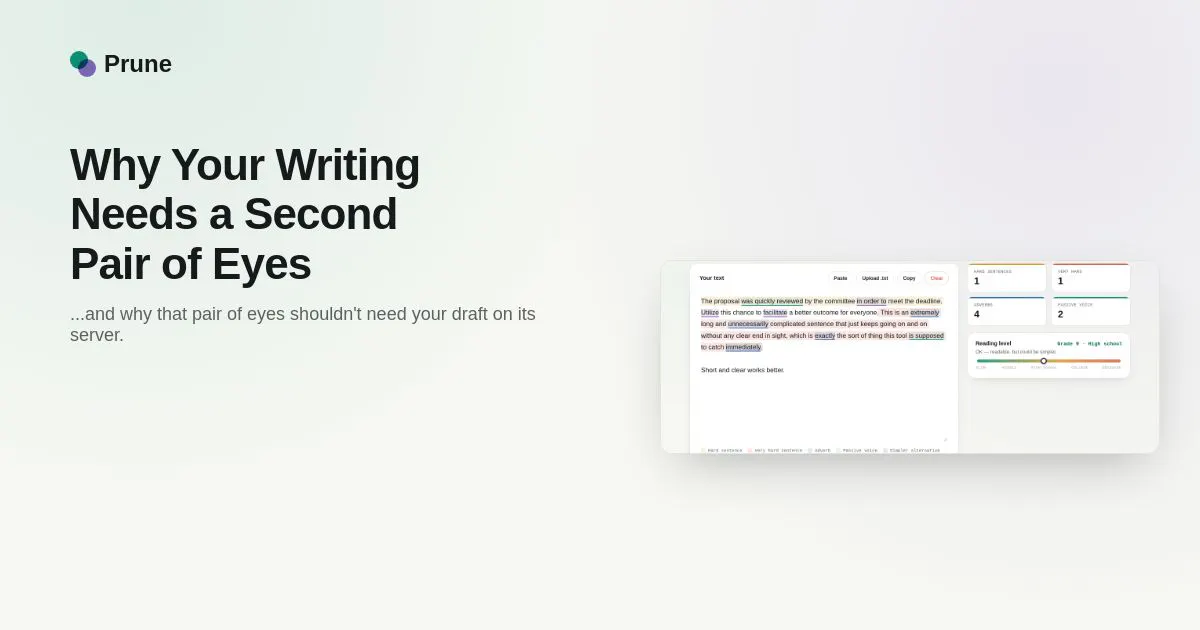 Prune — Writing Clarity Editor gallery image