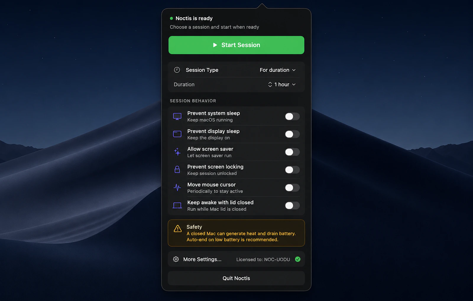 Noctis screenshot 1