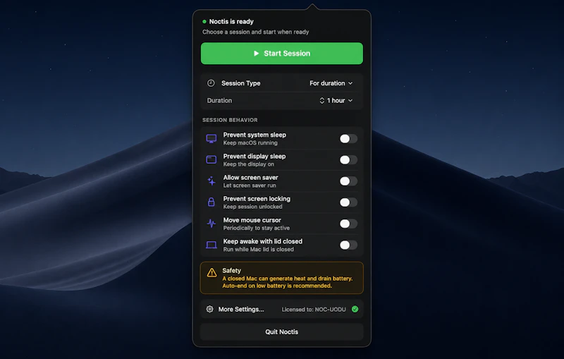 Noctis screenshot 1
