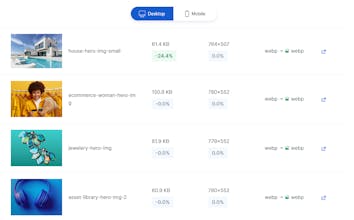 Website speed test gallery image