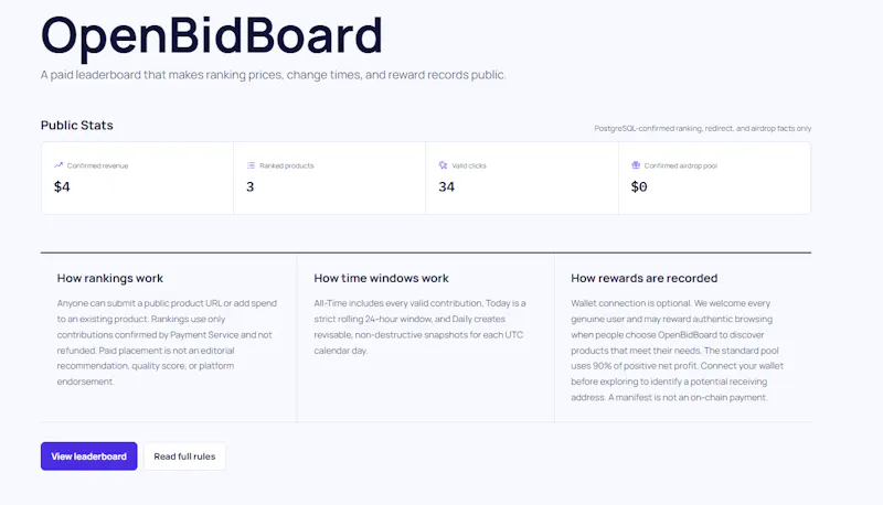OpenBidBoard screenshot 3