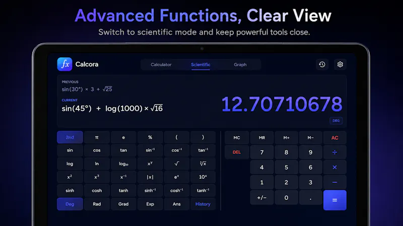 Scientific Calculator :Calcora screenshot 3