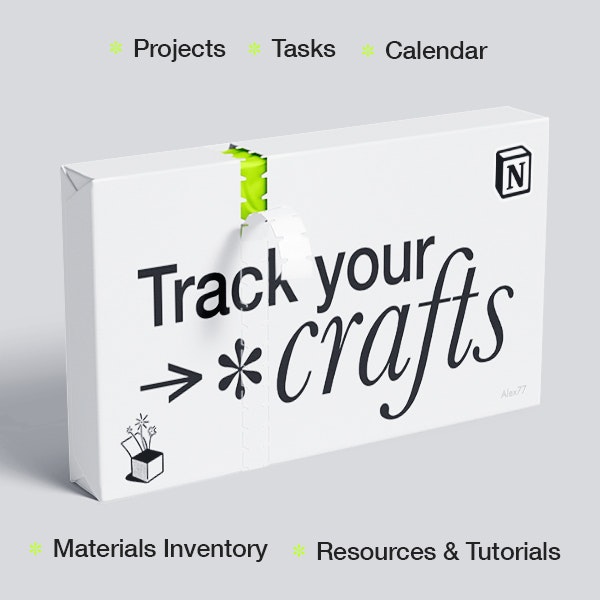 Track your Crafts - Notion template