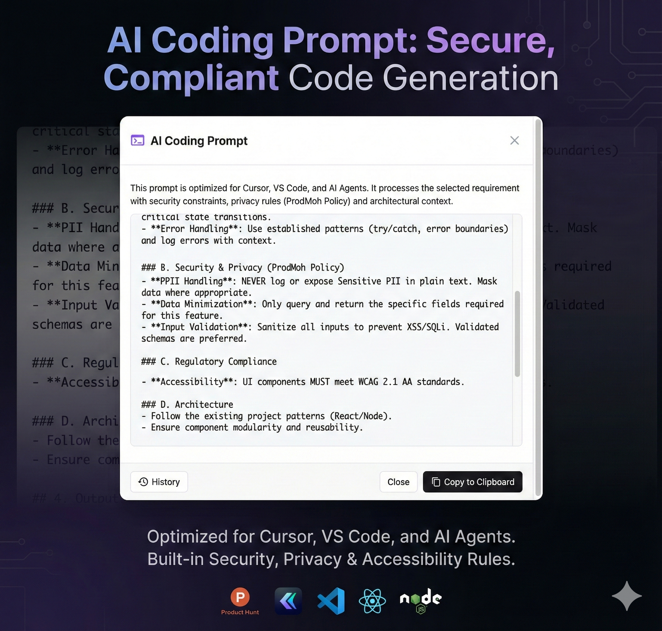 ProdMoh — AI Coding Prompt Generator gallery image