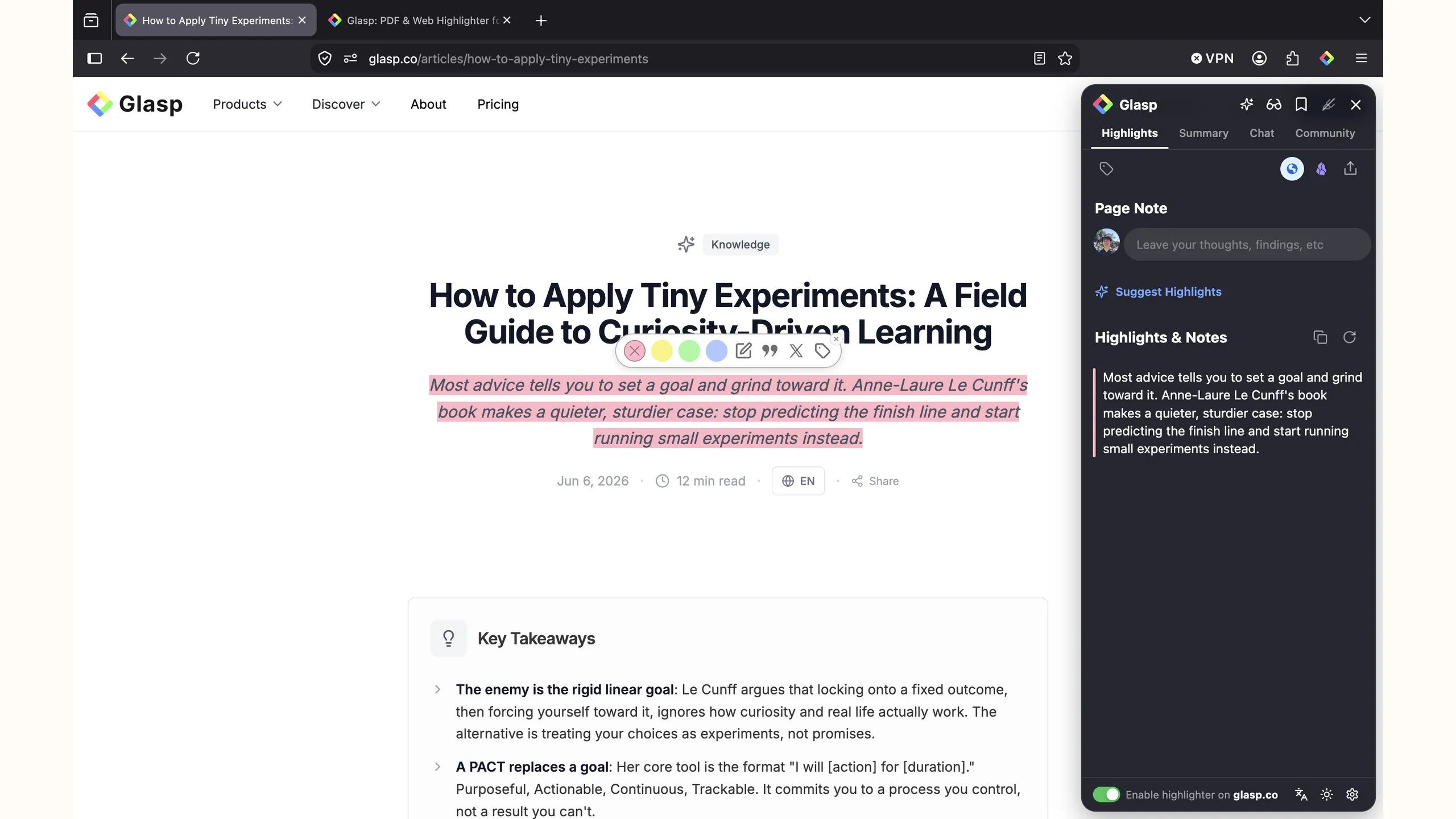 Glasp for Firefox screenshot 4