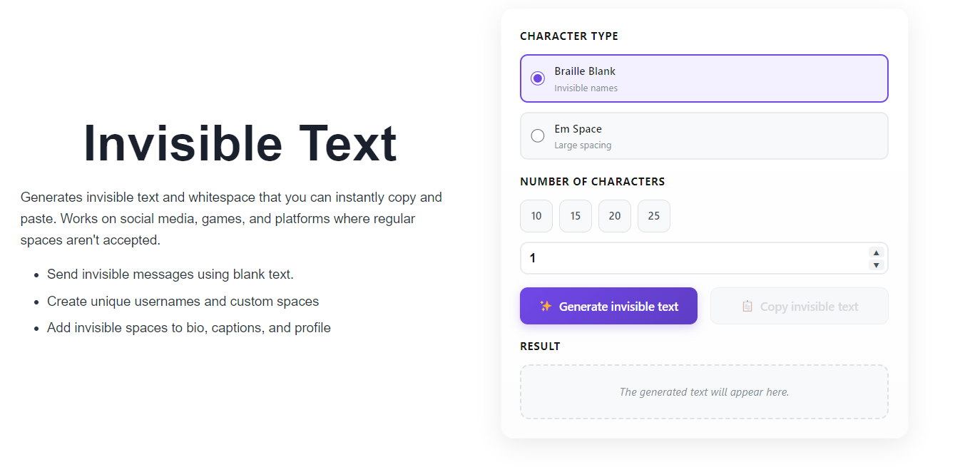 Texto Invisible (Invisible Text) gallery image