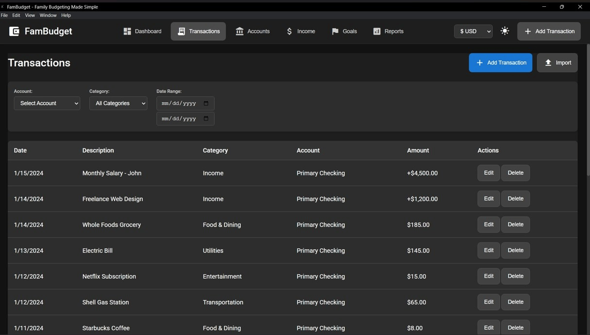 FamBudget - Screenshot 4 showing product features and functionality