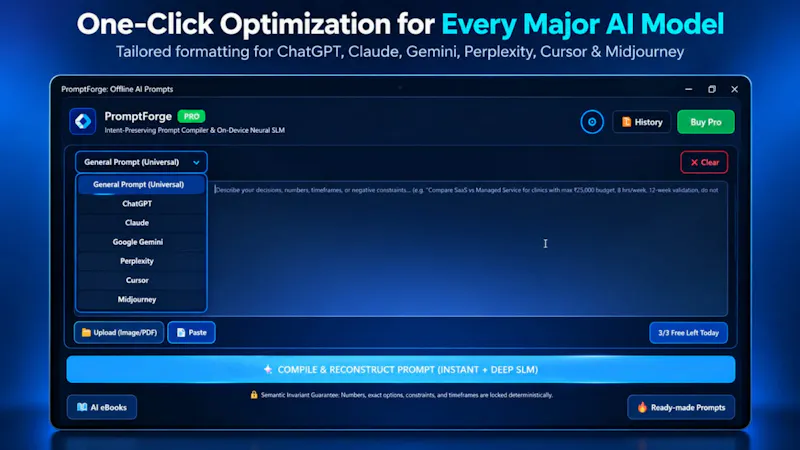 PromptForge: Offline AI Prompts screenshot 1