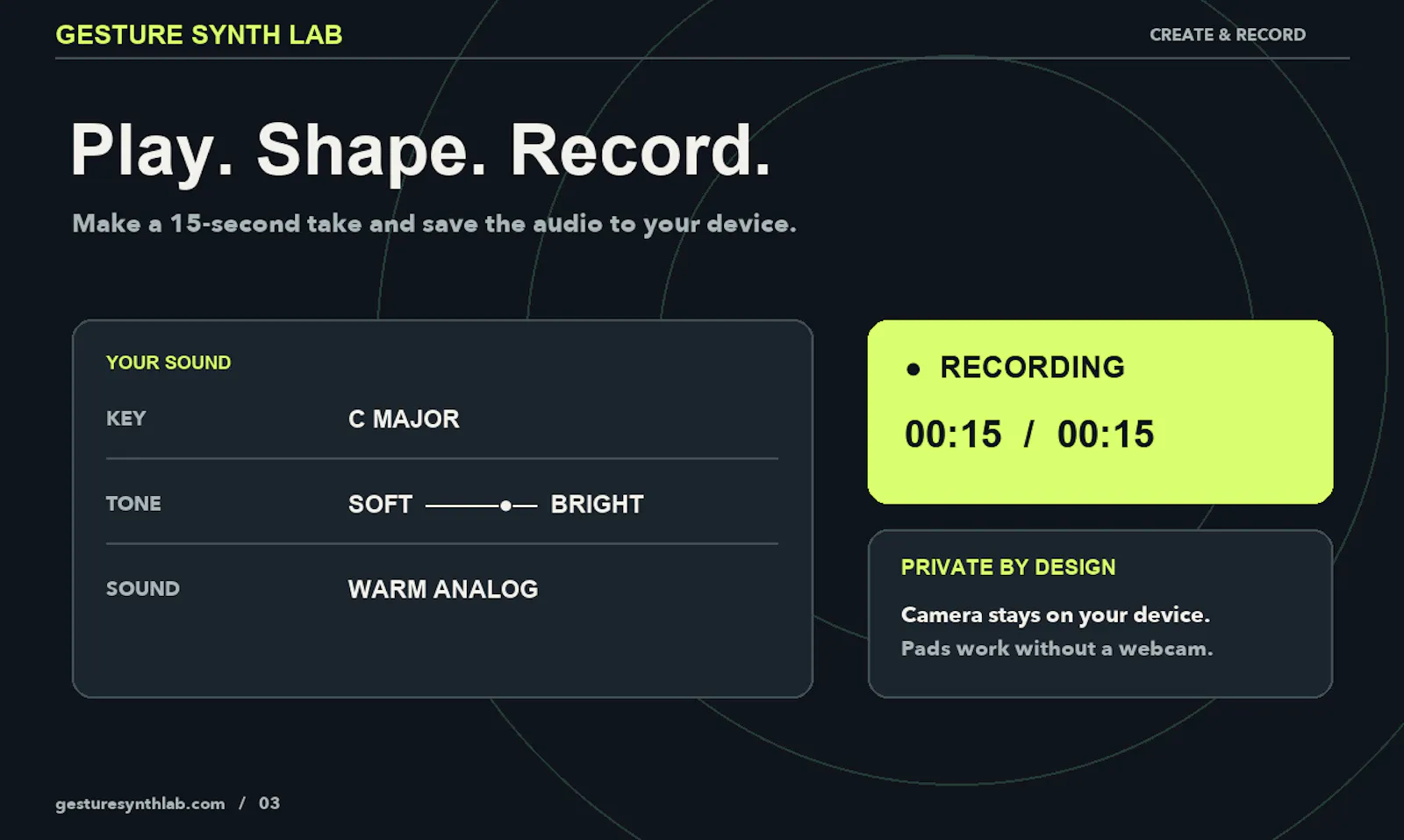 Gesture Synth Lab screenshot 2