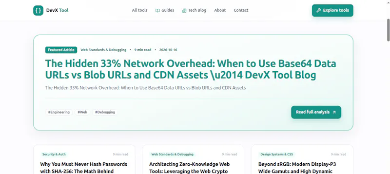 DevX Tool — Free Online Developer Suite screenshot 7