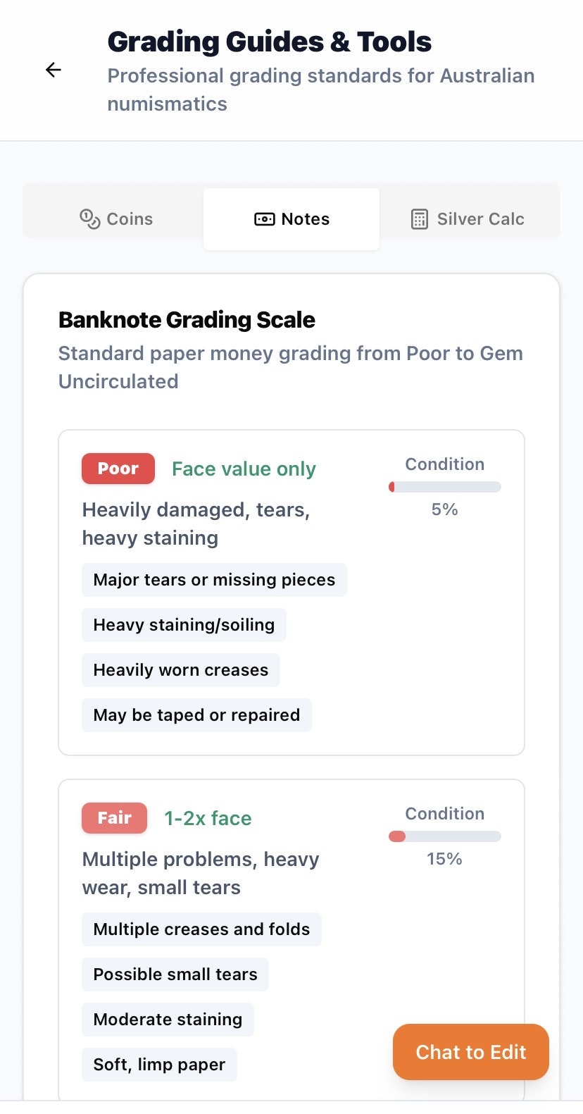 Aussie numismatics - Screenshot 3 showing product features and functionality