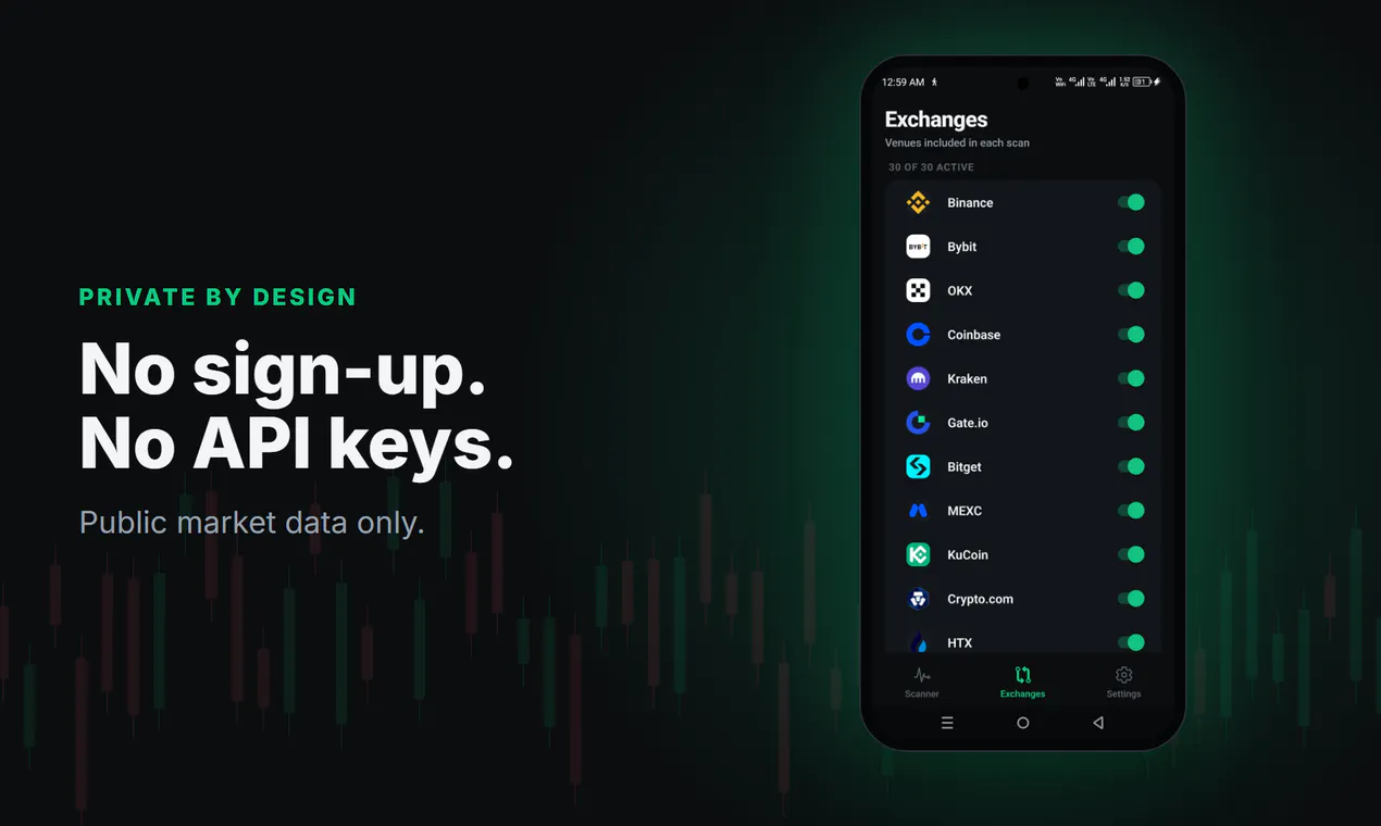 GapX: Crypto Arbitrage Scanner gallery image