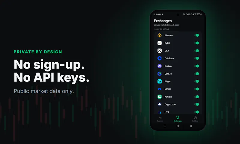 GapX: Crypto Arbitrage Scanner screenshot 5