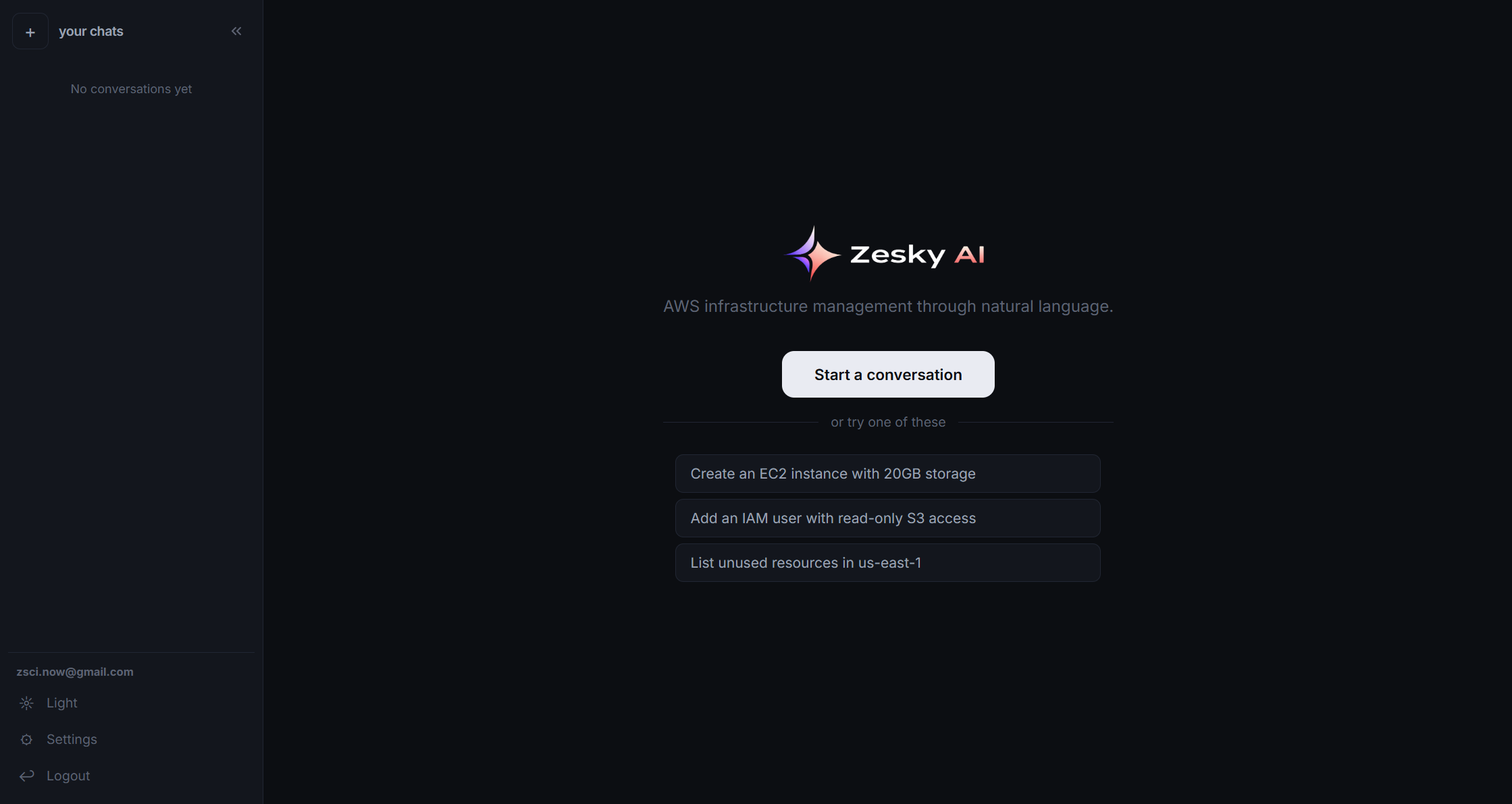 Zesky — AI Agent for AWS gallery image
