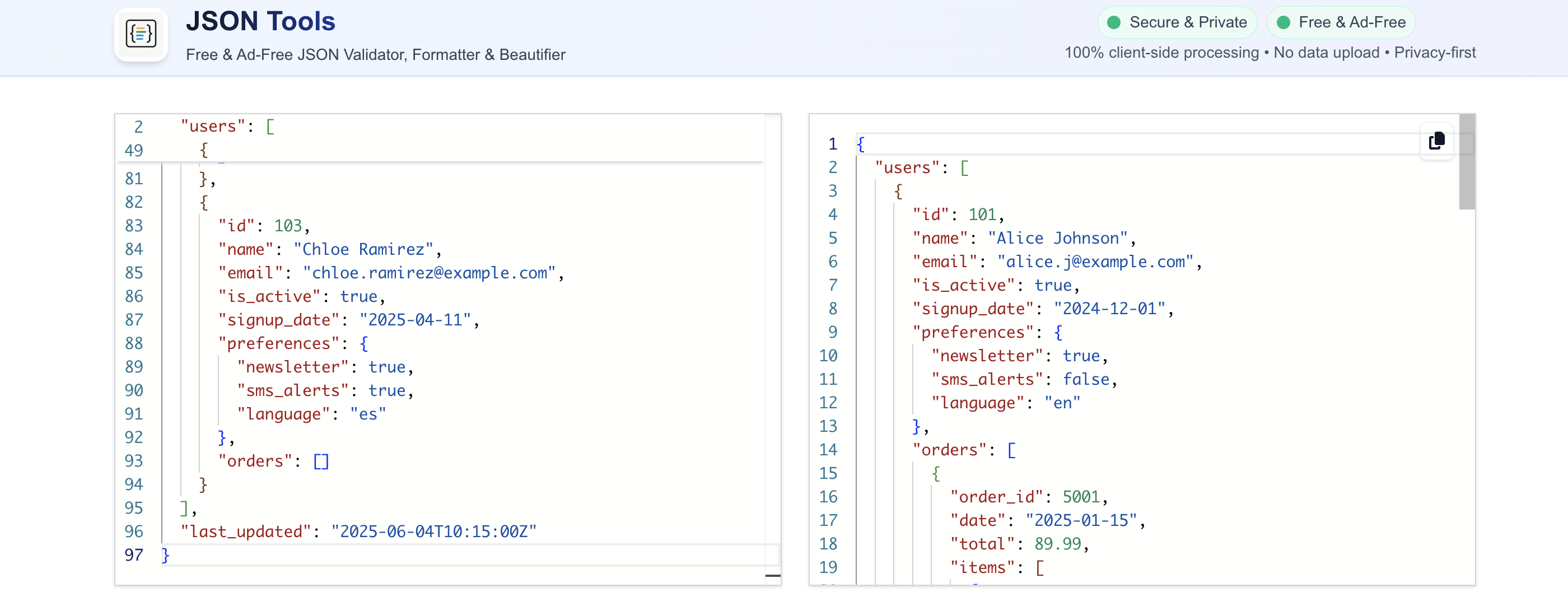 JSON工具 - 格式，驗證和美化JSON media 1