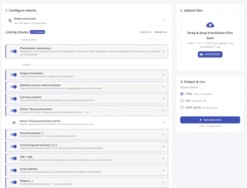Translation Validator screenshot 1