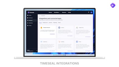 블록체인 기술과 클라우드 컴퓨팅의 원활한 통합을 나타내는 TimeSeal과 Google Cloud 파트너십을 강조하는 이미지.