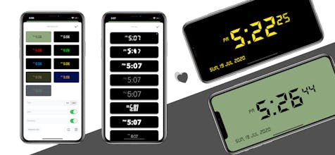 Minimalist Retro Clock iOS app gallery image