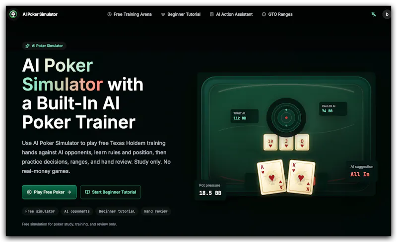 AI Poker Simulator  screenshot 1