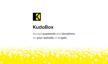 KudoBox - Aceite pagamentos e doações de criptomoedas com um gateway de transação contínuo para criadores digitais.