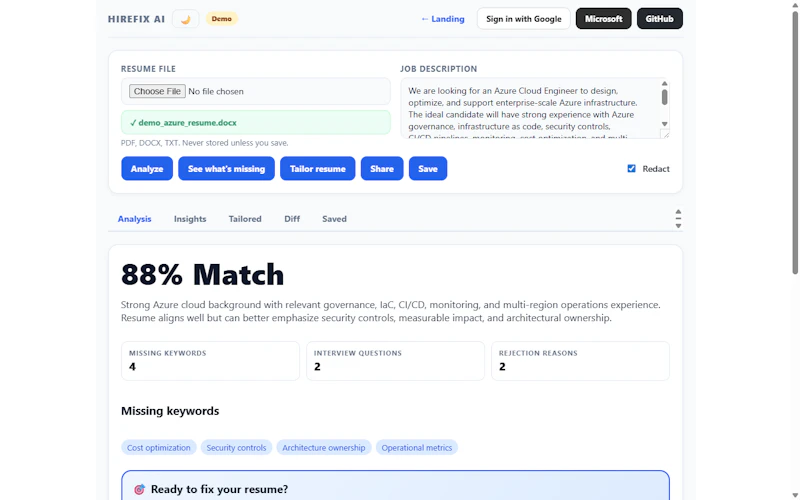 HireFix AI  screenshot 3