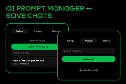 AI Dialogue Export / Prompt Manager gallery image