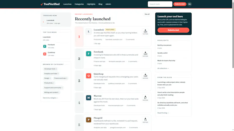 ToolVerified screenshot 2
