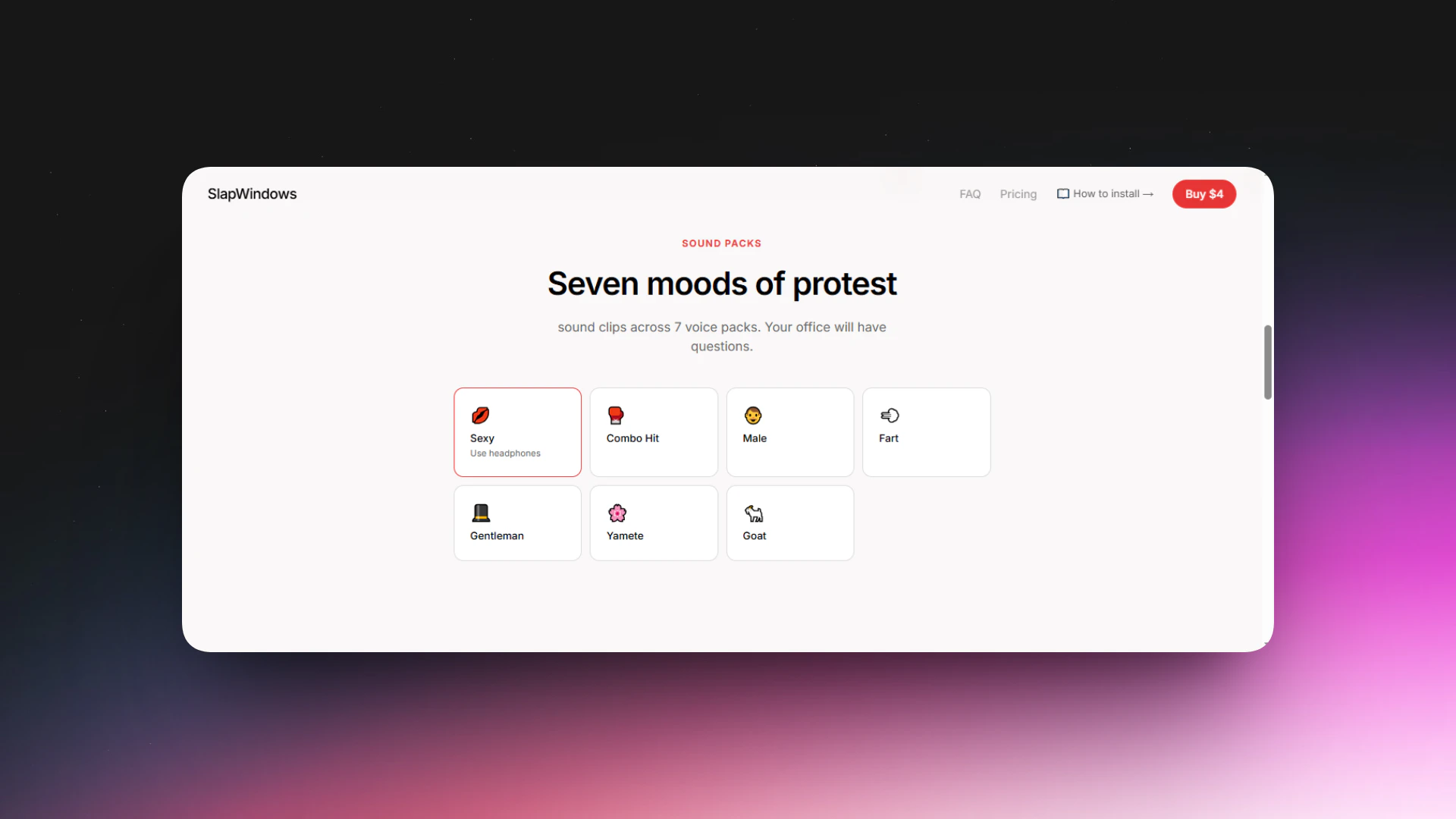 SlapWindows screenshot 1