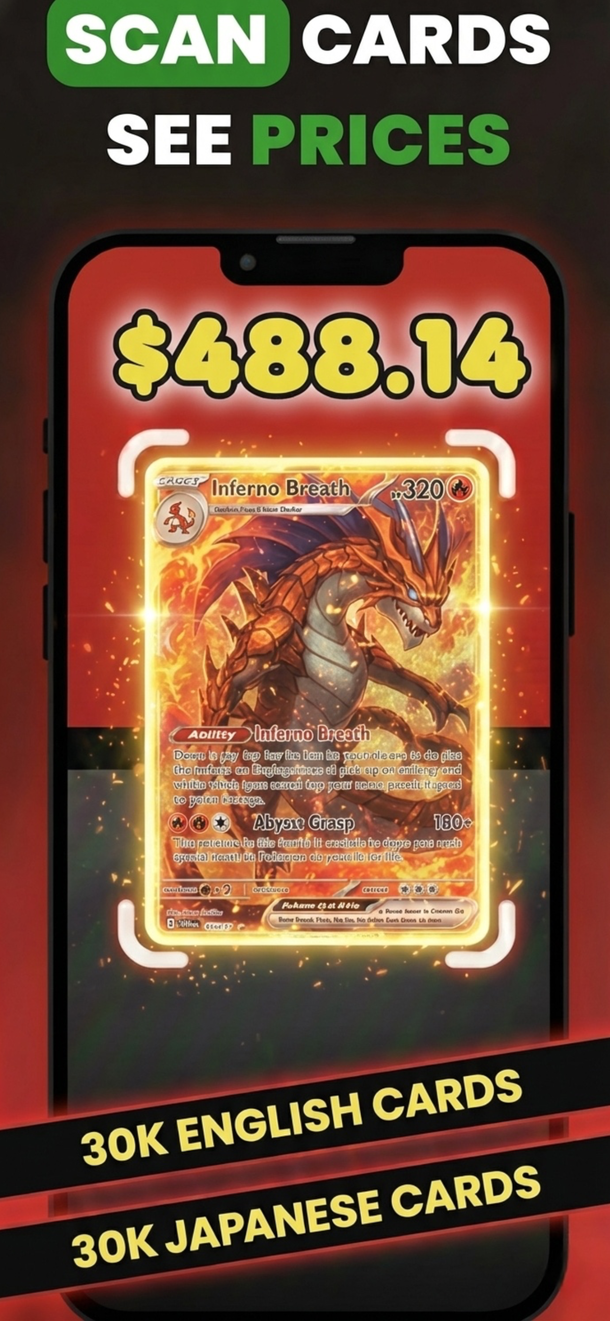 PokiFrame: Pokemon Card Scanner - Main product screenshot demonstrating key features and user interface