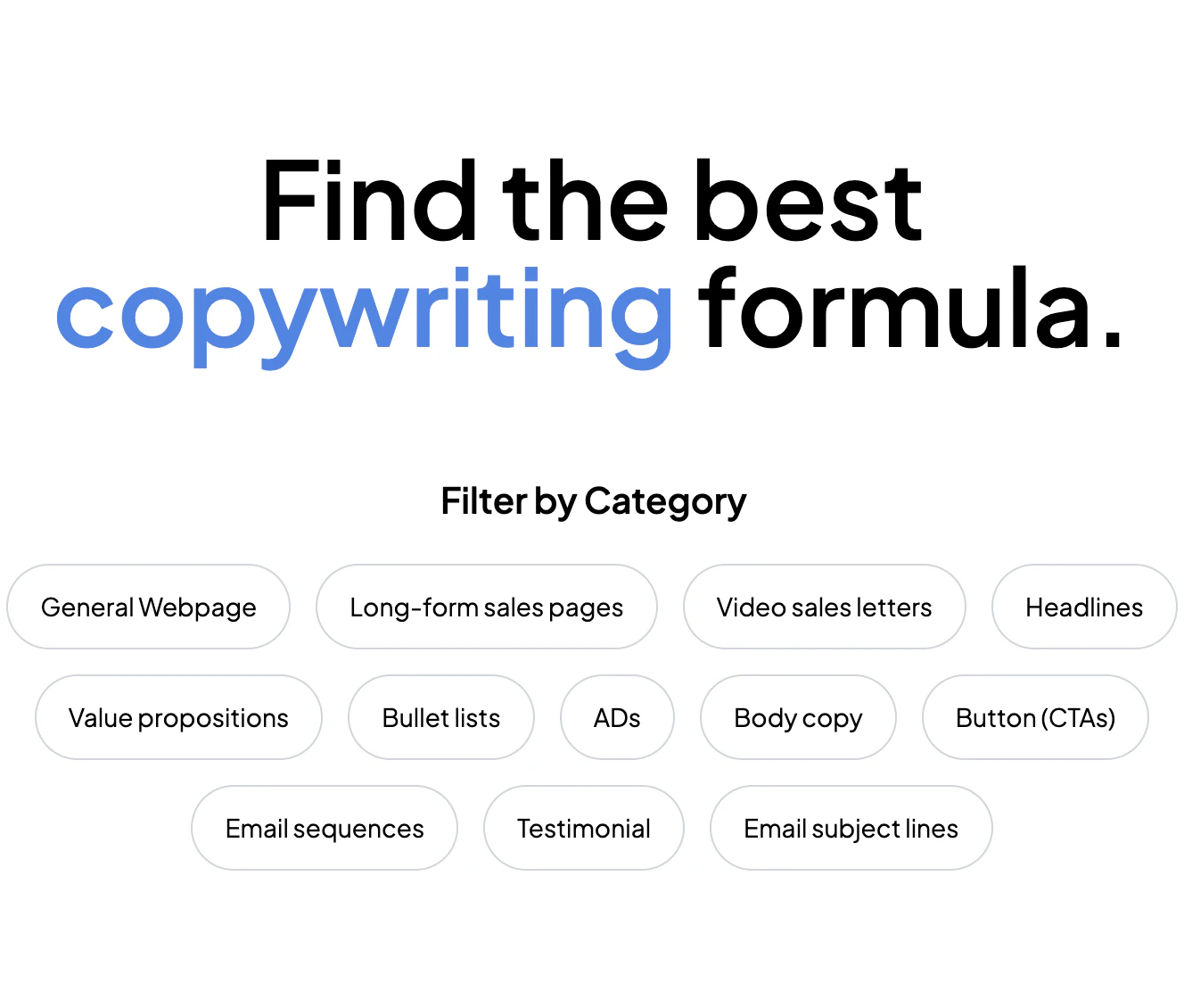 Copywriting Formulas by WebRun