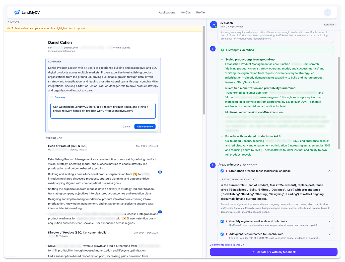 LandMyCV gallery image