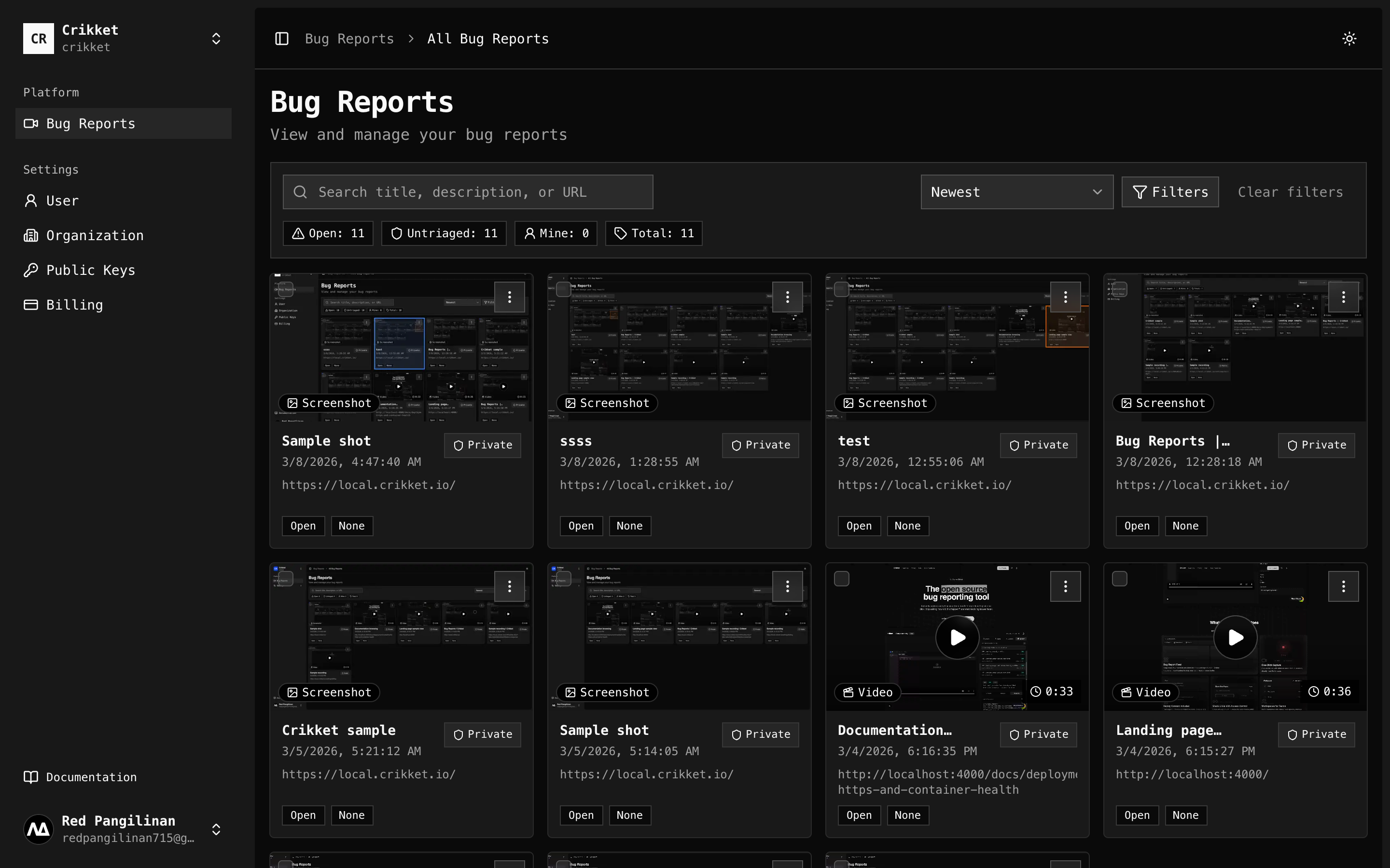 Crikket - Screenshot 2 showing product features and functionality
