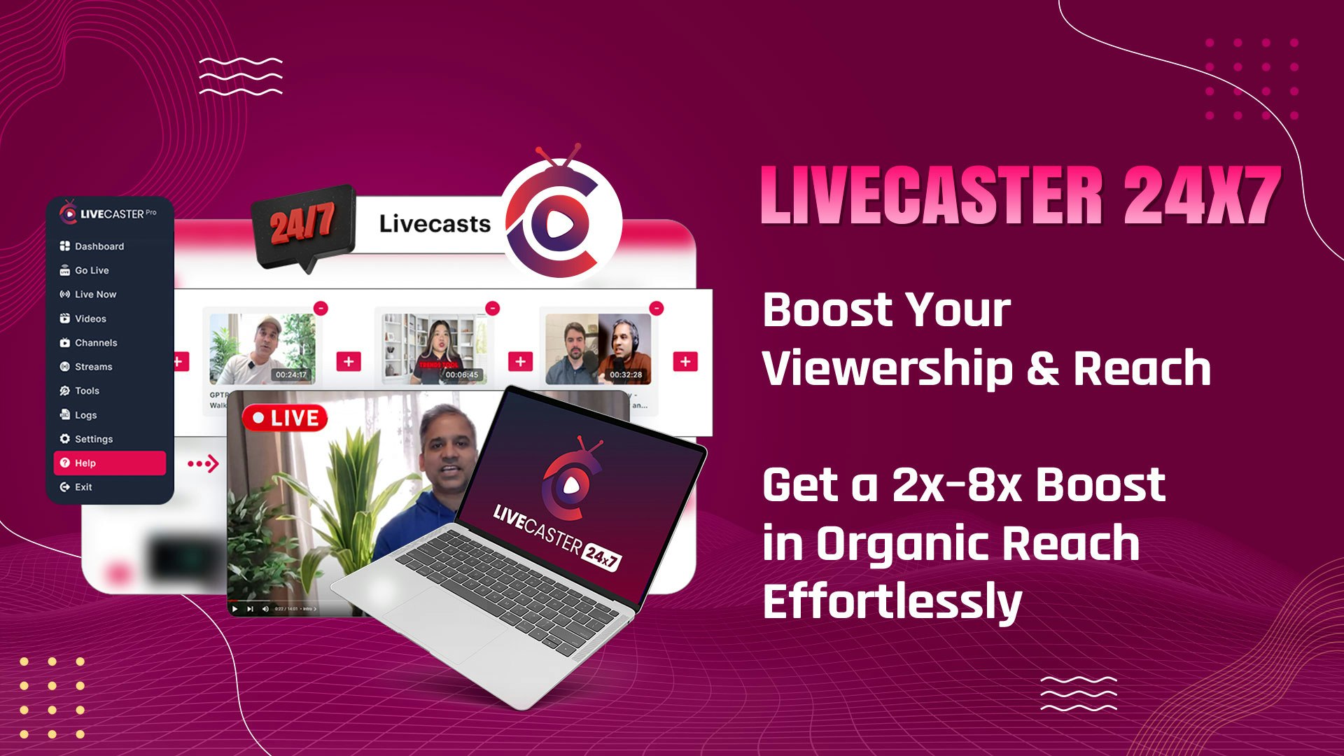 Livecaster 24×7 - Screenshot 4 showing product features and functionality