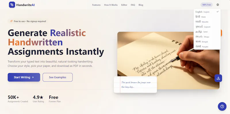 Handwrite AI screenshot 1
