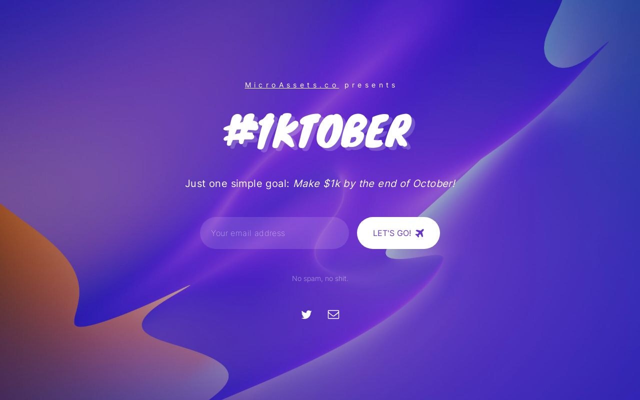 1Kenter 🗓️ - Machen Sie bis Ende Oktober $ 1K Medien 1
