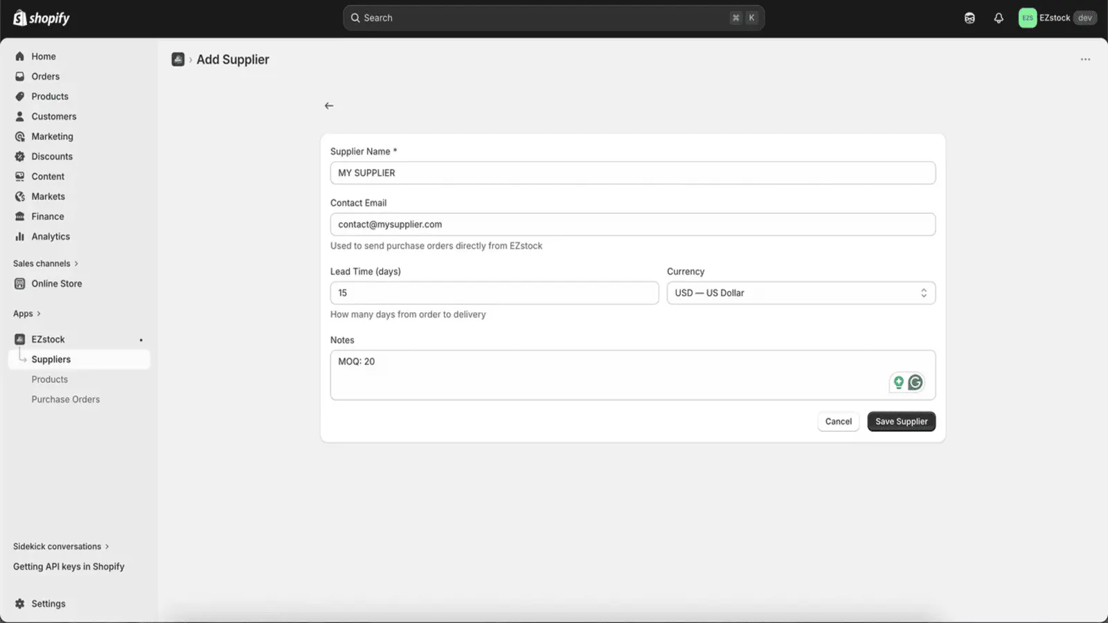 EZStock ‑ Inventory & Purchase Orders gallery image