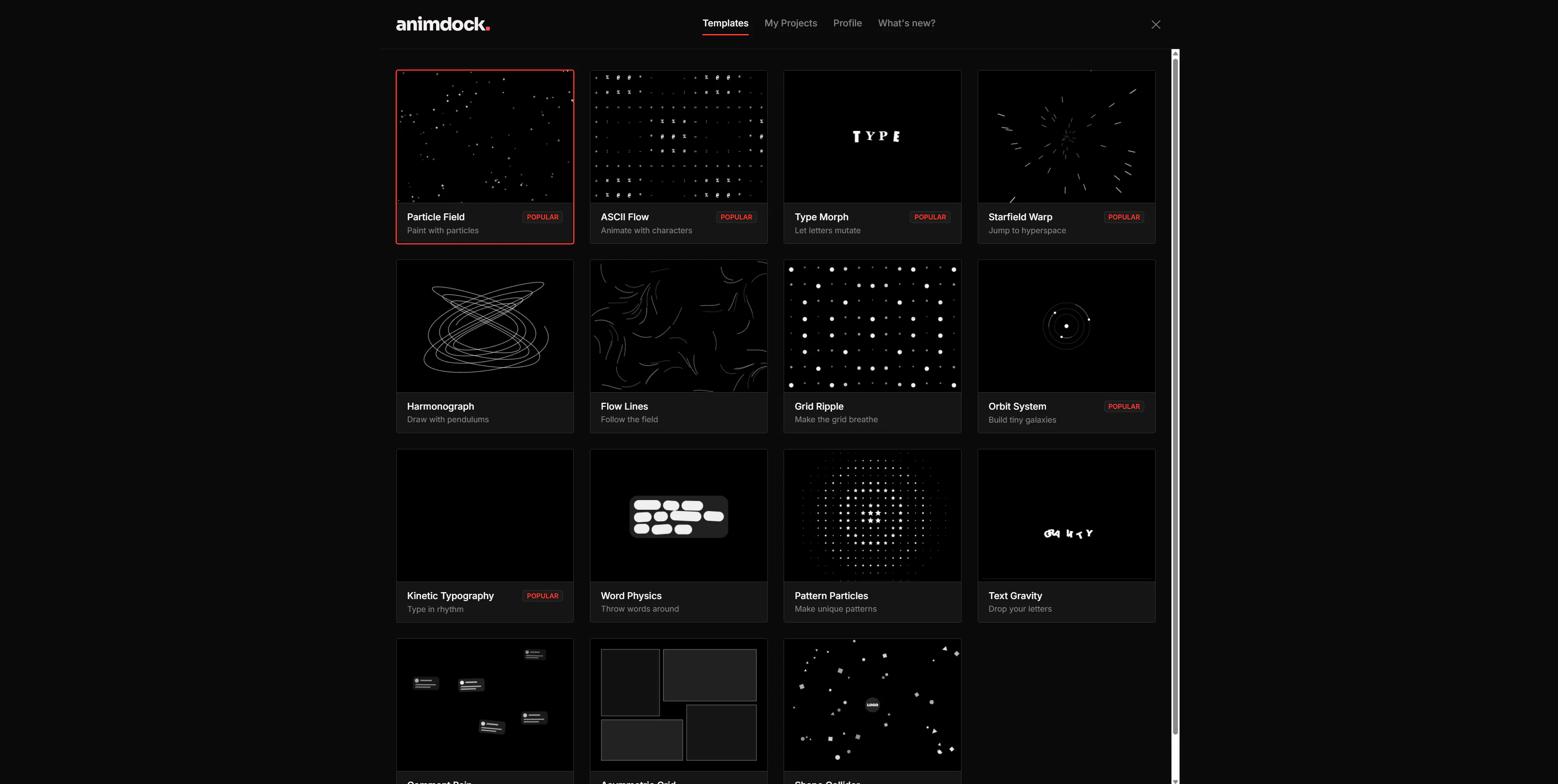 Animdock Motion Templates in the Browser gallery image