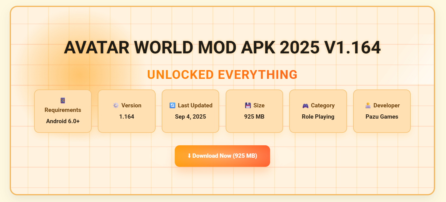 Avatar World Mod APK 2025 V1.172 gallery image