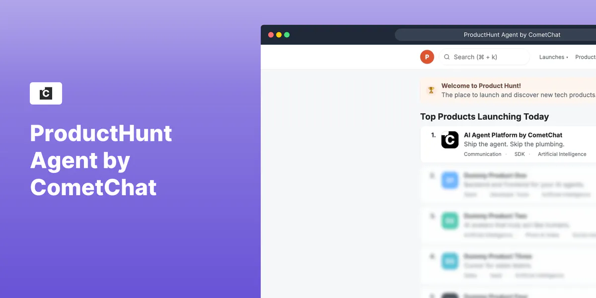 AI Agent Platform by CometChat: AI Copilot for your website/app. Free ...