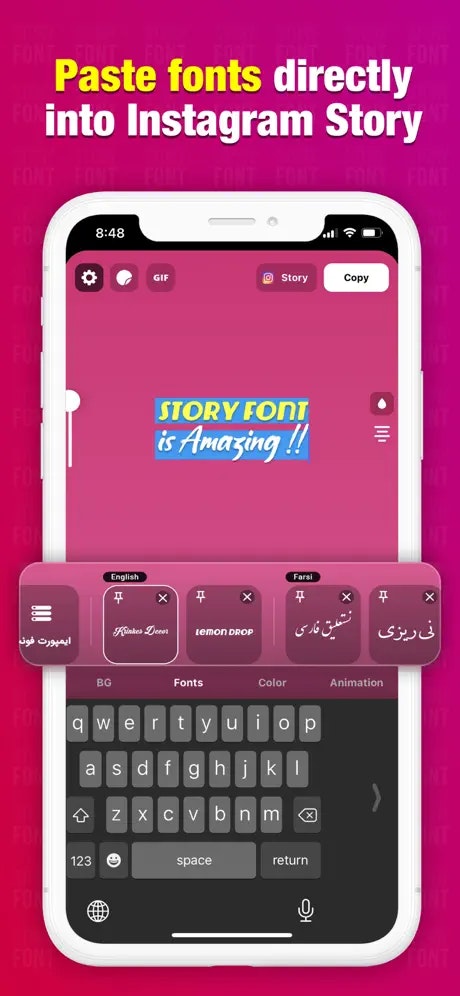 StoryFont for Instagram Story - Fonts For Instagram Stories media 1