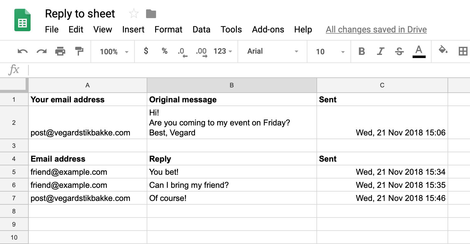 Reply-to-sheet gallery image