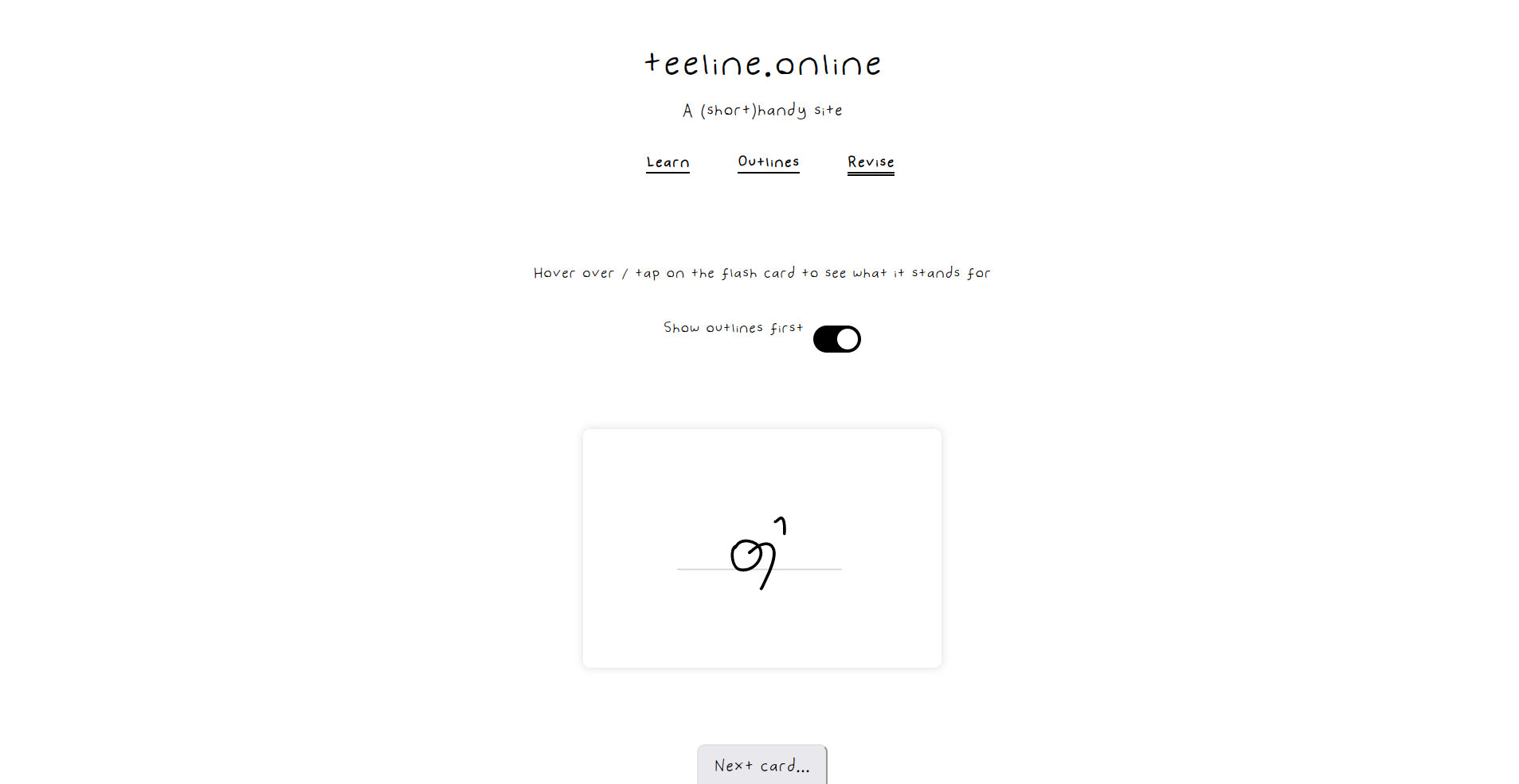 teeline.online - Uno strumento di apprendimento interattivo per lo studio della stenografia teelina media 1