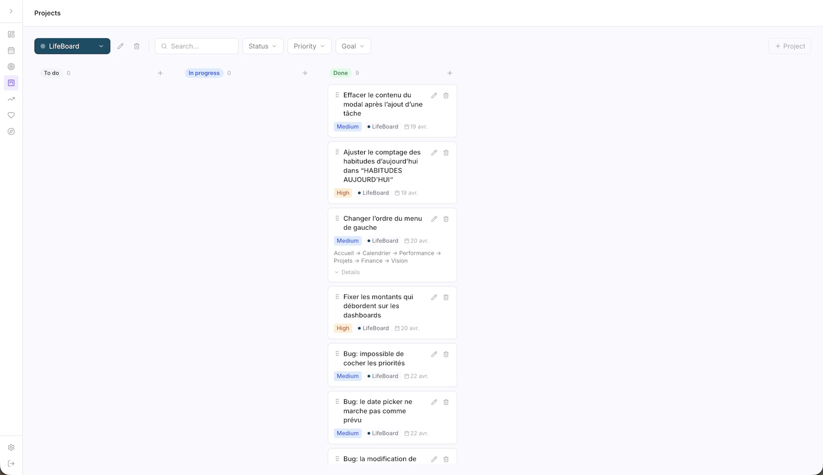 LifeBoard screenshot 5